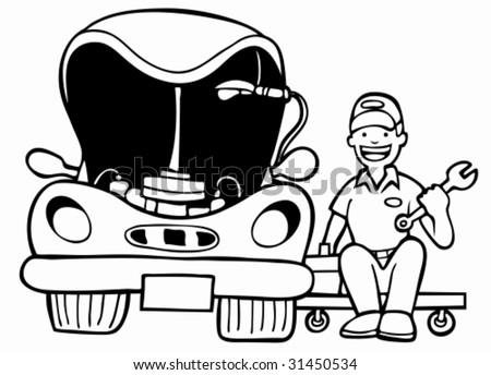 Car Hood Up Stock Vectors & Vector Clip Art | Shutterstock