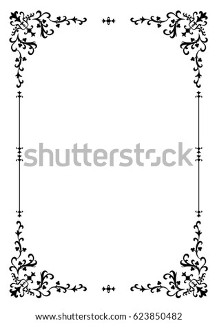 Corners Borders Page Decorations Very Easy Stock Vector 24606079