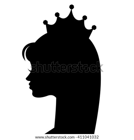 Download Vector Profile Princess Queen Stock Vector 93900937 - Shutterstock