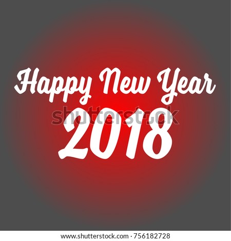 happy new year 2018 on red stock vector 756182728 shutterstock