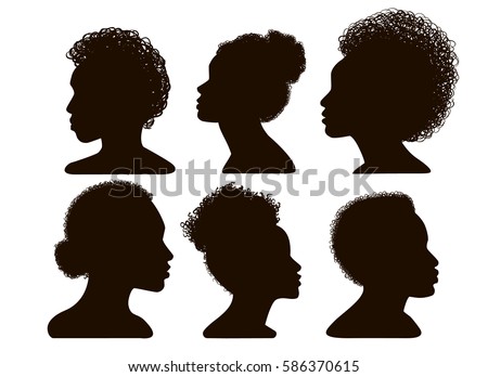 Download Silhouettes African American Women Profile Vector Stock ...