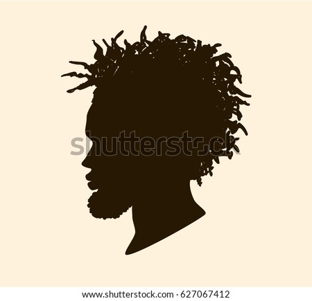 Silhouettes African American Set Men Profile Stock Vector 674320069 ...