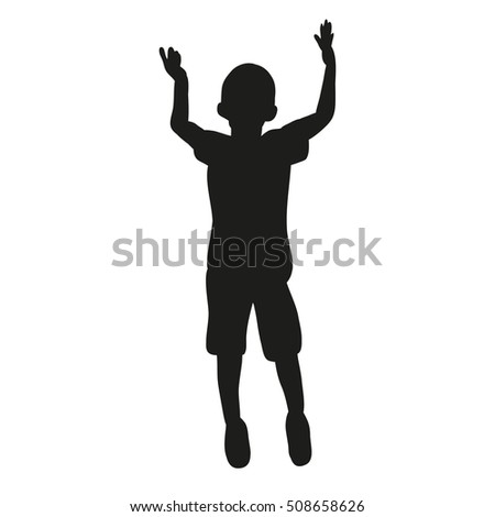 Vector Silhouette Boy Sitting Stock Vector 514016599 - Shutterstock