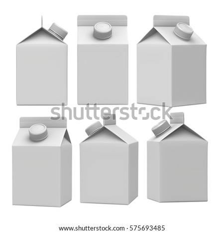 Download 3d Rendering Milk Box 500ml Milk Stock Illustration ... Yellowimages Mockups