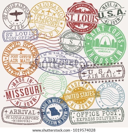 Saint Louis Stamp Vector Art Postal Stock Vector 1019574028 - Shutterstock
