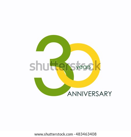 30 Years Anniversary Signs Symbols Which Stock Vector 483463408 ...