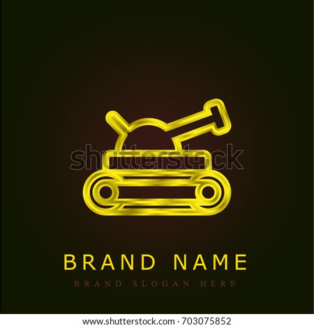 Tank golden metallic logo