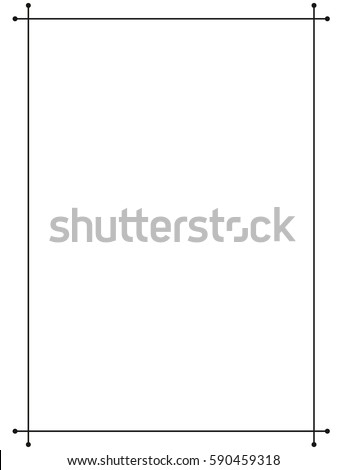 Mid Century 50s Frame Border Line Stock Vector 590459318 - Shutterstock