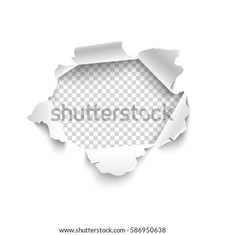 Hole White Paper Vector Illustration Vector Image vectorielle de stock