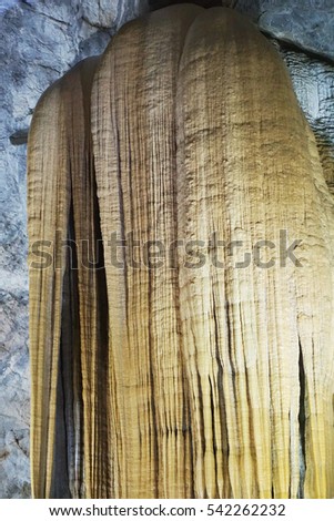 Quang Binh, Vietnam - 12th December 2016 - Paradise cave (or Thien Duong cave) is a cave in Phong Nha Ke Bang National Park, UNESCO's World Heritage Site