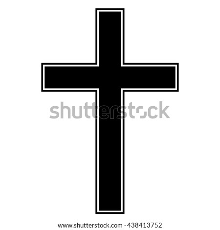 Christian Cross Silver Crucifix Symbol Christianity Stock Vector ...