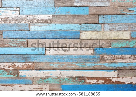 Old Wood Texture Background Vintage With Blue Color Peeling Paint Old Wood Texture Background Vintage With Blue Color Peeling Paint