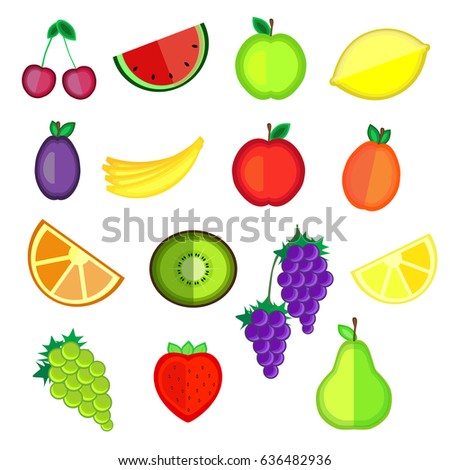 Fruits Set Sketch Hand Drawn Vector Stock Vector 462720715 - Shutterstock