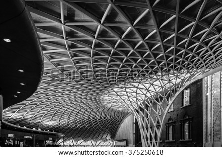 Modern Architecture In London kings cross london railway station indoor stock photo 375250618 Modern Architecture In London kings cross london railway station indoor stock photo 375250618