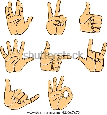 Sign Language Hands Clip Art