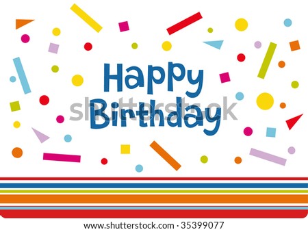 Vector Birthday Card Design Stock Vector 35399077 - Shutterstock