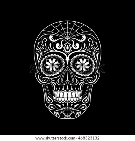 Collection Traditional Mexican Sugar Skulls Day Stock Vector 79145098 ...