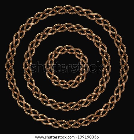 Golden Knot Eight Bends Isolated On Stock Illustration 129902960 ...