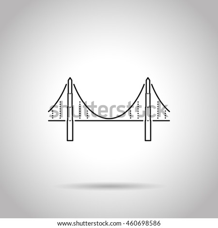 bridge flat line icon