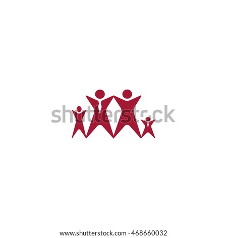 Three Happy Motivated People Round Colorful Stock Vector 299979863 ...