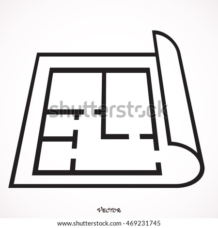  House  Plan  Icon  Professional Pixel Perfect Stock Vector 