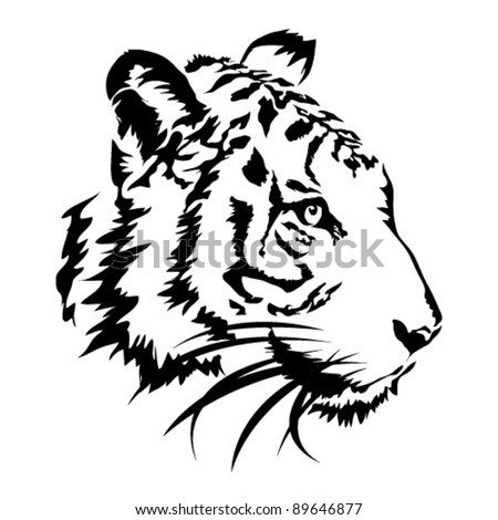 Siberian Tiger Tattoo Stock Vector 89646877 - Shutterstock