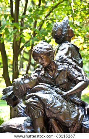 Vietnam Nurse Memorial Statue Clip Art