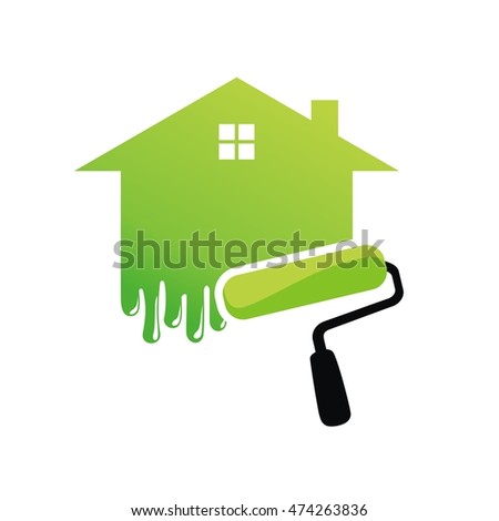 Professional House Painter Logo Set Paint Stock Vector 576868600