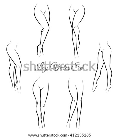 Woman Legs Female Hand Drawn Sketch Stock Vector (Royalty Free