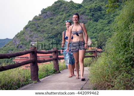 HAI PHONG, VIETNAM, June 19, 2016 traveler, visiting, Cat Ba Bay, the coastal city of Hai Phong, Vietnam
