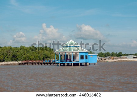 CA MAU, VIET NAM, July 2, 2016 resorts, Ca Mau sea, Vietnam