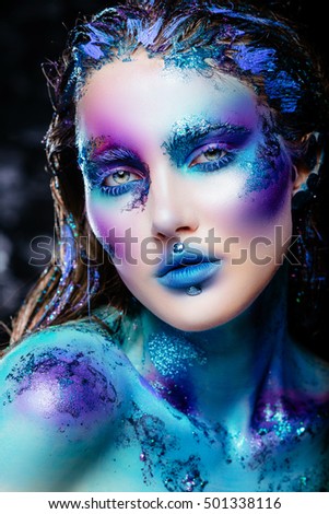 White Golden Venetian Mask Cyan Costume Stock Photo 57589660 - Shutterstock