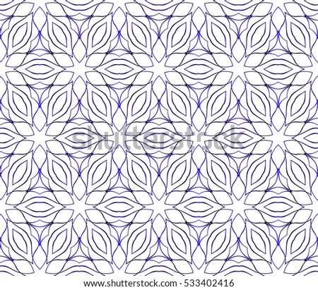 Seamless Porcelain Indigo Blue White Simple Stock Vector 664770703 ...