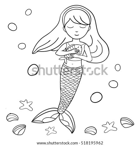 Mermaid Outline Mermaid Stock Images, Royalty-Free Images & Vectors ...