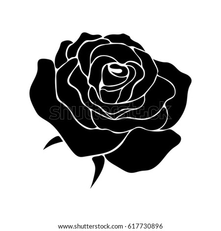 Vector Set Detailed Isolated Outline Rose Stock Vector 490609183 ...
