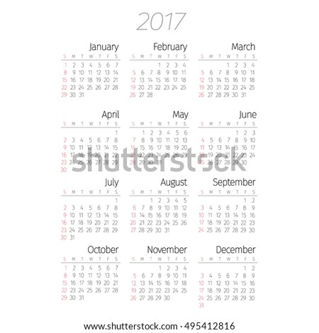 12 Month Calendar Stock Images Royalty Free Images Vectors