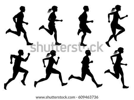 Running Silhouette Stock Images, Royalty-Free Images & Vectors ...