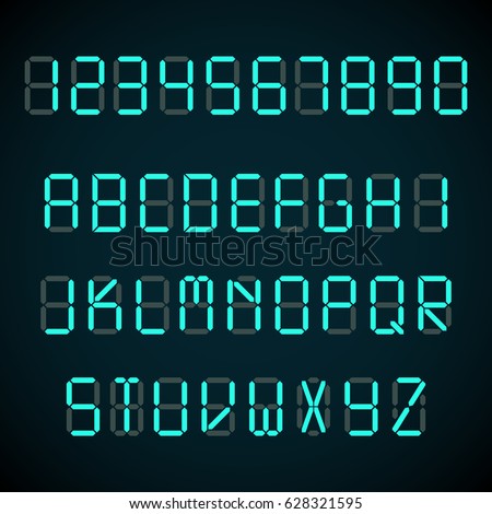 Digital clock font