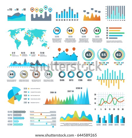 Business Demographics Statistics Infographic Elements Colourful Stock ...