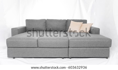 Grey Sofa Living Room Dark Walls Stock Photo 50442772 - Shutterstock