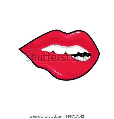 Cartoon Drooling Mouth Stock Vector 104017712 - Shutterstock