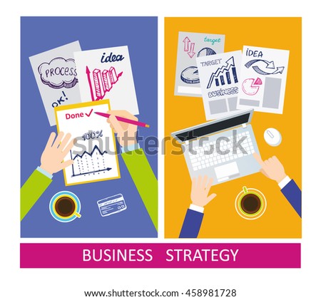 success business concept flat design concepts stock vector royalty