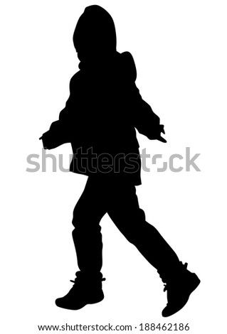 Vector Silhouette Walking Girl Phone Stock Vector 430019701 - Shutterstock