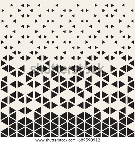 Geometric Triangle Halftone Minimal Pattern Vector Stock Vector ...