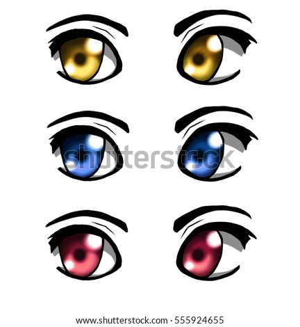Set of eyes anime version. Set of eyes anime version.