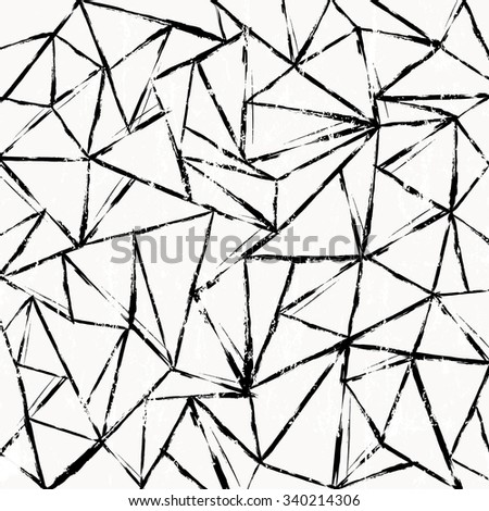 Geometric Simple Black White Minimalistic Pattern Stock Vector ...