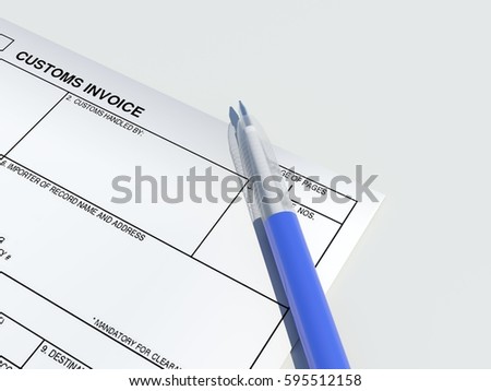 blank customs invoice