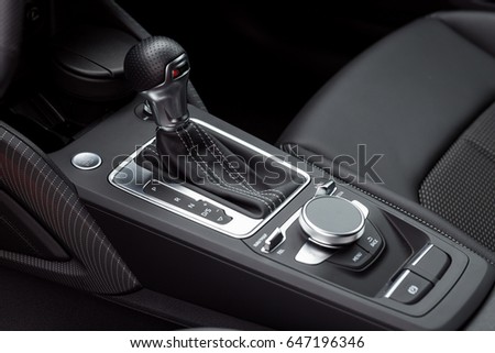Vinnitsa, Ukraine - May 14, 2017. Audi Q2 concept car.Audi Q2 presentation. logo Audi,diesel, TFSI motor, showroom, modern car. Presentation - Audi Q2.Inside the car,steering wheel,interior of the car