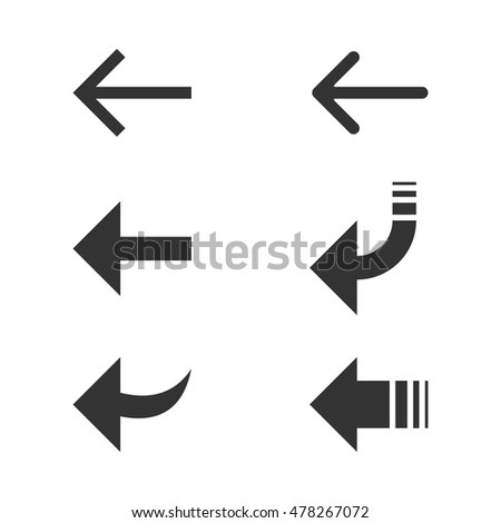 Arrows Icons Set Stock Vector 99666365 - Shutterstock