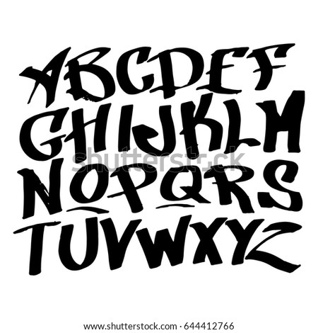 Graffiti Font Alphabet Urban Art Abc Stock Vector 80788666 - Shutterstock